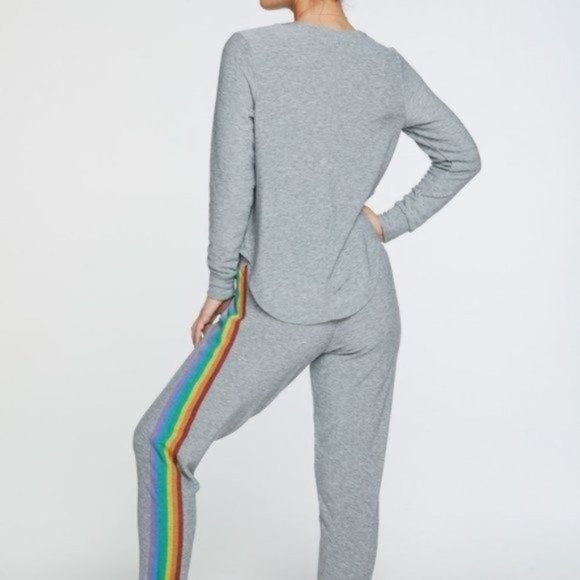 Chaser Weekend Rainbow Set Sweatshirt Jogger Pants - Picture 2 of 2